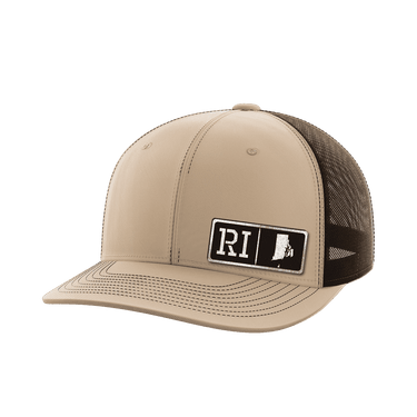 Rhode Island Homegrown Hats Hat Greater Half Khaki/Coffee Black Leatherette Rhode Island